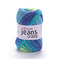 Yarnart JEANS CRAZY (Джинс Крейзі) № 8218 (Пряжа напівбавовна, нитки для в'язання)