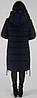 Стильна якісна жіноча парка Маренго темно-синього кольору, фото 7