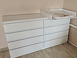 Комод Лайт Еко 8 Ящиків + накладний пеленатор Колір в ассортименті, фото 2