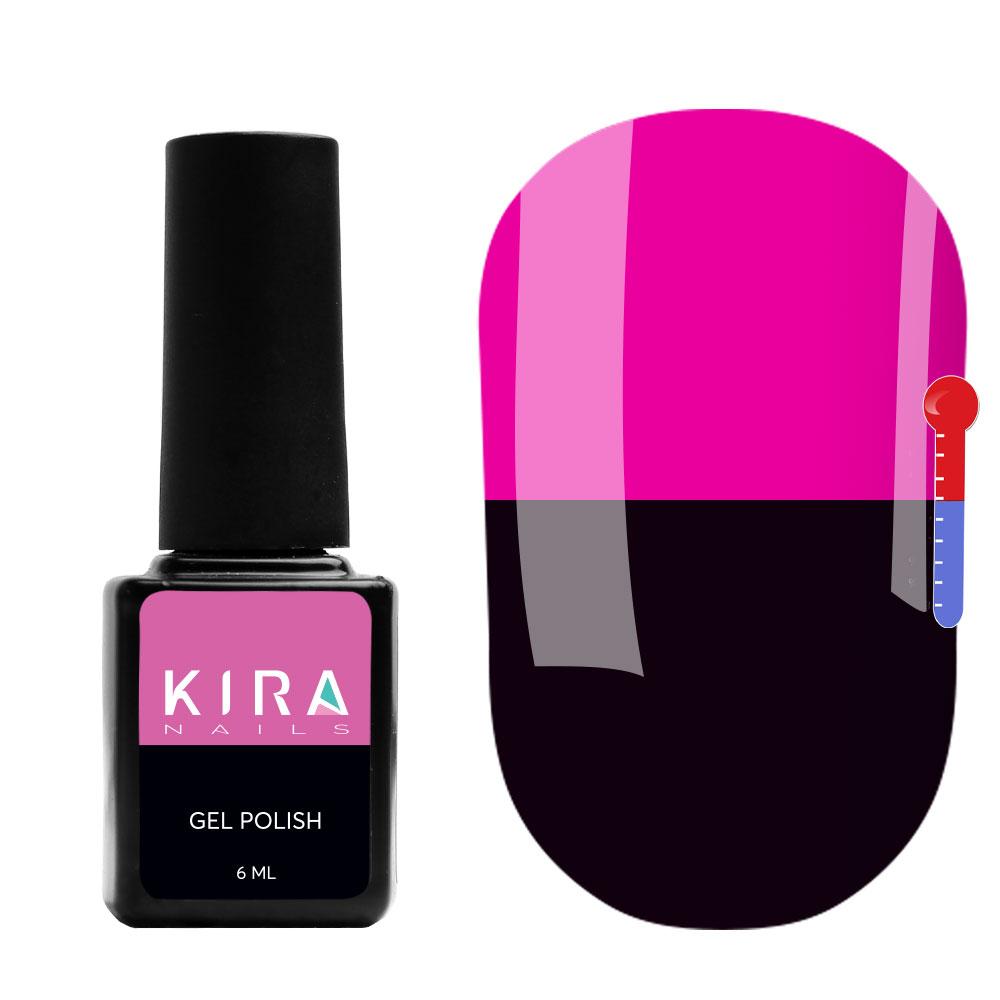 Гель-лак Kira Nails Termo №T01, 6 мл (темно-баклажановий, при нагріванні - темна фуксія)