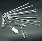 Гірлянда вулиць, що тануть бурульки білий колір на прозорому дроті 8 шт. по 50 см від мережі SMD METEOR TUBE, фото 4