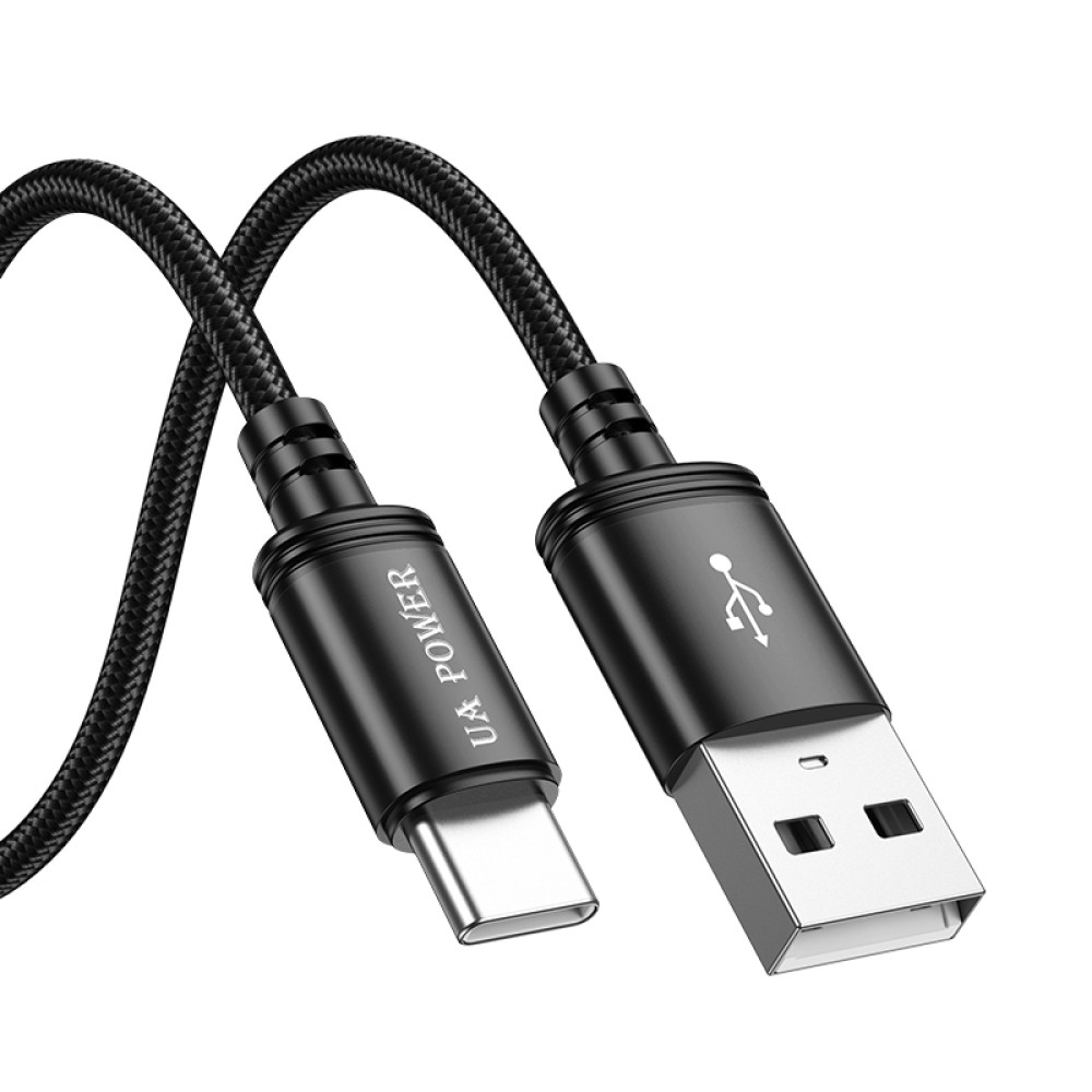Кабель UA Power UP-01 Wind charging Type-C 3.0A 1m Black