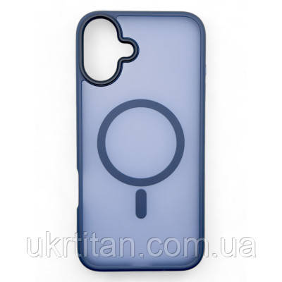 Оригінал! Чохол до мобільного телефона BeCover Metal Buttons Case (MagSafe) для Apple iPhone 16 Blue (712091) - Вища Якість!, фото 1