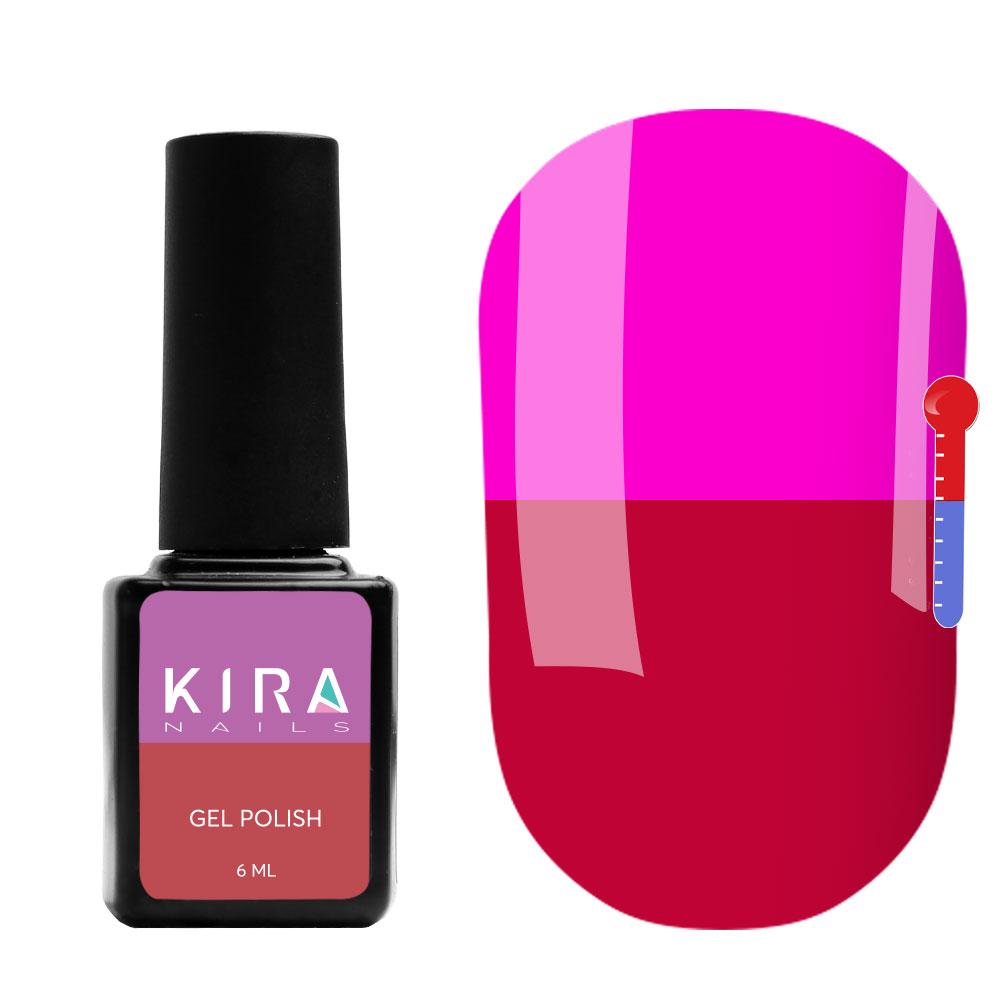 Гель-лак Kira Nails Termo №T16, 6 мл (малинова фуксія, при нагріванні - яскраво-фіолетовий)