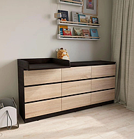 Комод Лайт Еко 9 Ящиків + накладний пеленатор