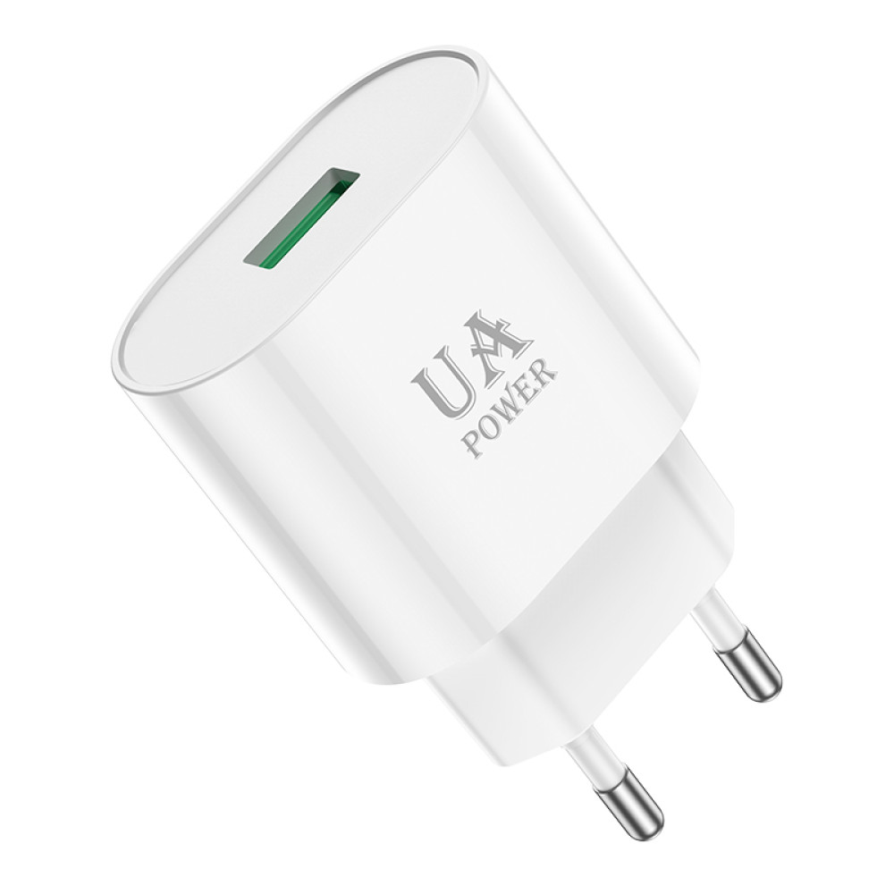 Мережевий зарядний пристрій UA Power NA-U01 QC3.0 Білий