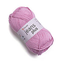Yarnart JEANS PLUS (Джинс Плюс) № 36 рожевий (Пряжа напівбавовна, нитки для в'язання)
