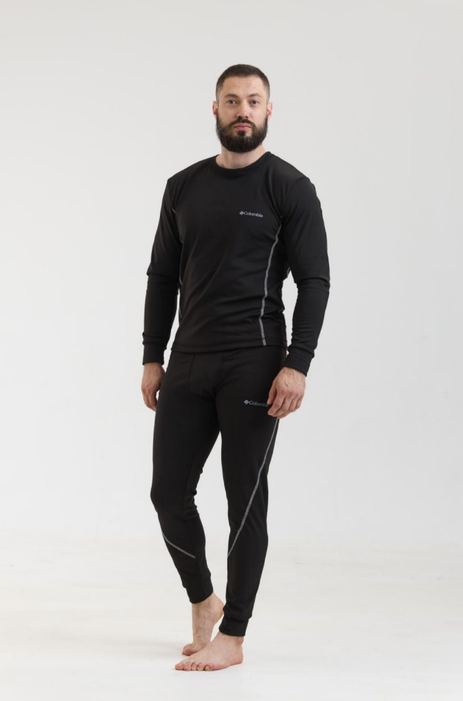 Чоловічий комплект термобілизни Columbia для військовослужбовців та спорту з флісу для зими, фото 1