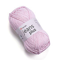 Yarnart JEANS PLUS (Джинс Плюс) № 74 ніжно-рожевий (Пряжа напівбавовна, нитки для в'язання)