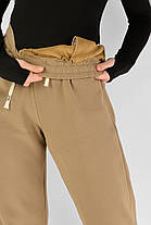 Жіночі зимові штани з полірованого велюру Штани на хутряній підкладці M-2XL Бежевий колір, фото 2