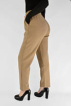 Жіночі зимові штани з полірованого велюру Штани на хутряній підкладці M-2XL Бежевий колір, фото 4
