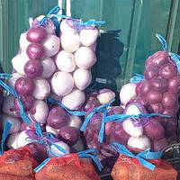 Овочева сітка з дрібною ячейкою 28х40 на 5кг. 50шт. фіолетова Євро сітка-мішок для овочів.