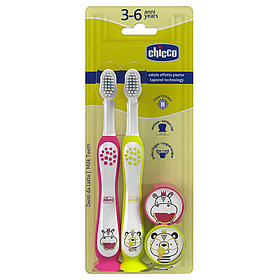 Зубна щітка дитяча Chicco 3-6 років, girl
