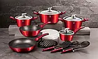 Набір для готування BerlingerHaus Set of Dishes Burgundy Metallic Line 18 pcs, фото 4