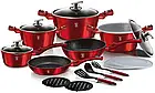 Набір для готування BerlingerHaus Set of Dishes Burgundy Metallic Line 18 pcs, фото 6