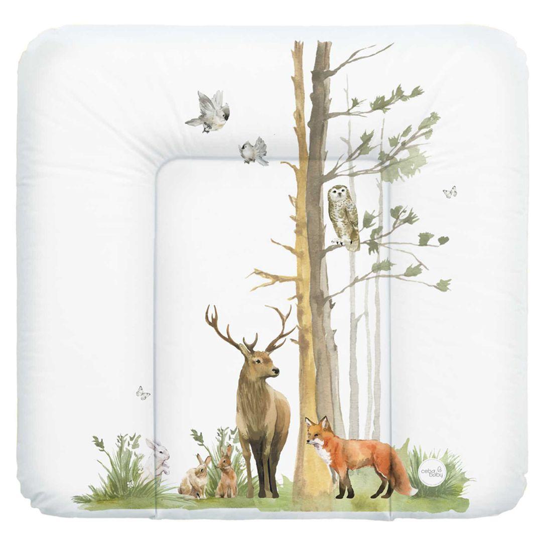 Повивальний матрац мʼякий Ceba Baby Soft changing mat medium (75x72 cm) W-144-000-724 basic woodland, фото 1