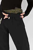 Жіночі зимові штани з полірованого велюру Штани на хутрі під манжет M-2XL Чорний колір, фото 2