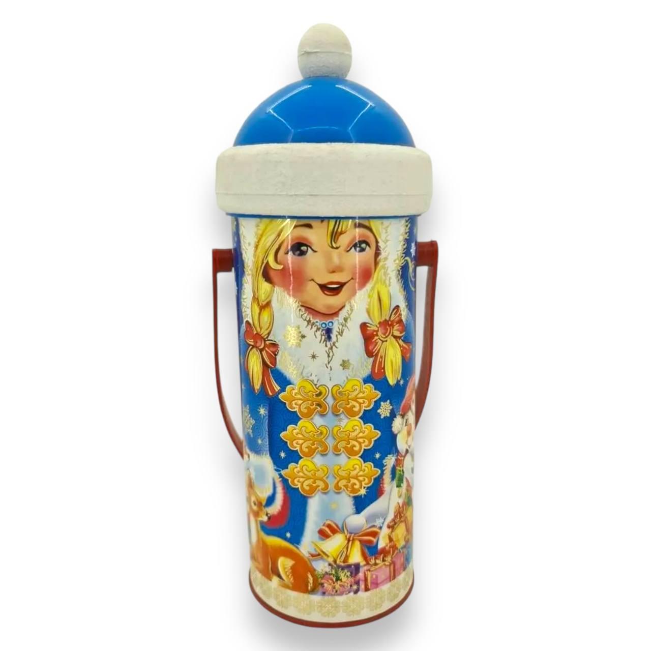 Новорічний тубус для цукерок малий Снігуронька (8491686871), фото 1