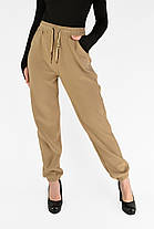 Жіночі зимові штани з полірованого велюру Штани на хутрі під манжет M-2XL Бежевий колір, фото 5