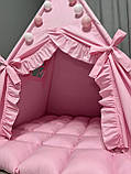 Вігвам Казка 2 БОНБОН Повний комплект, вігвам дитячий, вігвам для дівчинки, вігвам для дітей, дитяча палатка, дитячий вігвам, фото 5