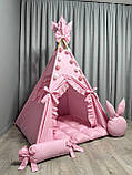 Вігвам Казка 1 БОНБОН Повний комплект, вігвам дитячий, вігвам для дівчинки, вігвам для дітей, дитяча палатка, дитячий вігвам, фото 4