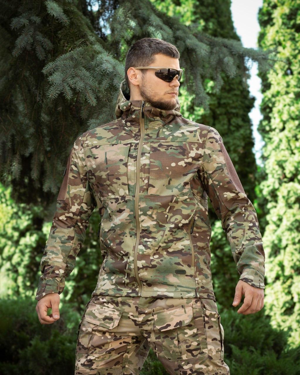 Чоловіча демісезонна куртка Softshell Bezet Falcon мультикам
