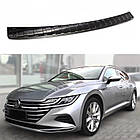 Захисна накладка на задній бампер для Volkswagen Arteon Shooting Brake 2020+ /чорна нерж.сталь/