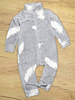 ГУРТОМ від 3 шт Спальний чоловічок суцільна піжама сліп комбінезон для сну з махри плюша дитячий кігурумі без капюшона 5189