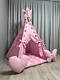Вігвам Казка 7 БОНБОН з Корзиною Повний комплект, вігвам дитячий, вігвам для дівчинки, вігвам для дітей, дитяча палатка, вігвам, фото 4