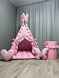Вігвам Казка 7 БОНБОН з Корзиною Повний комплект, вігвам дитячий, вігвам для дівчинки, вігвам для дітей, дитяча палатка, вігвам, фото 2
