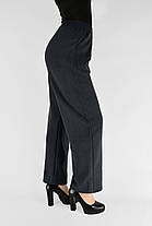 Жіночі зимові штани в рубчик (вельвет) Штани на хутрі прямі донизу M-2XL Темно-синій колір, фото 3