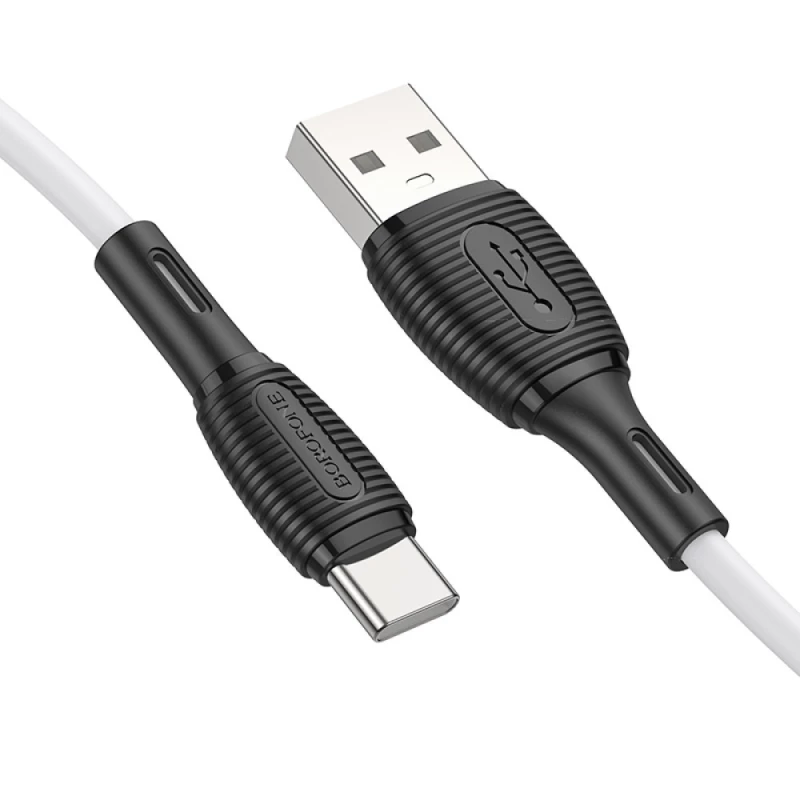 Кабель Borofone BX86 Advantage silicone charging data cable for Type-C white