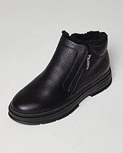 Черевики з двома блискавками зимові Kadar 4525033 40 чорні шкіра вовна