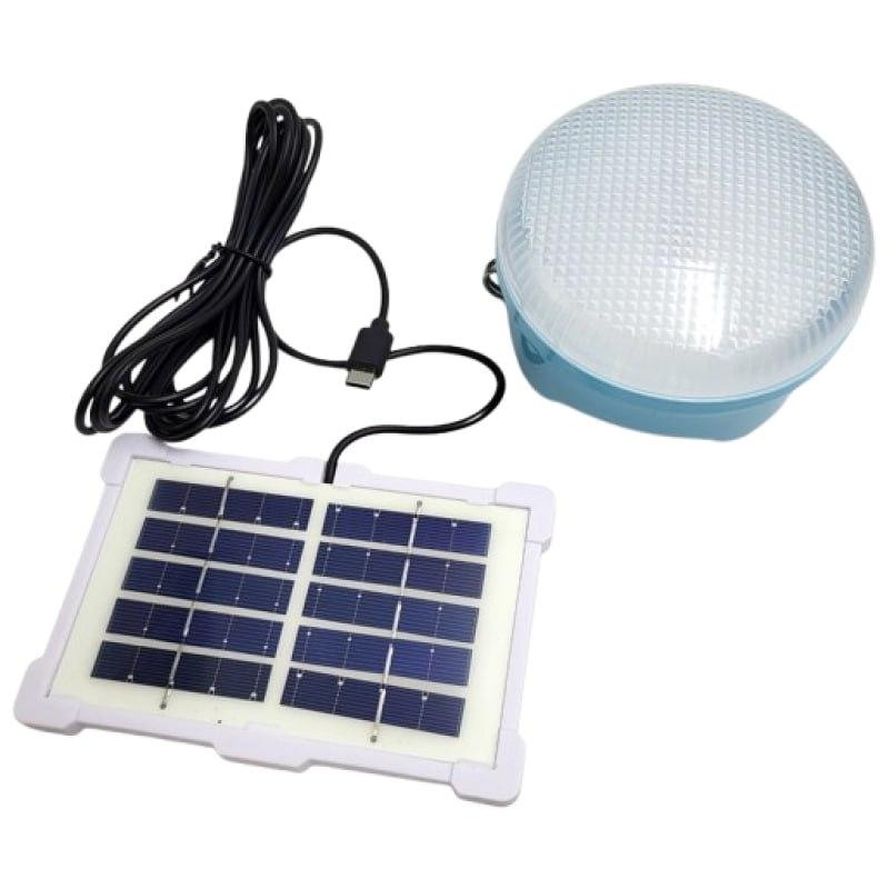 Ліхтар акумуляторна лампа Cclamp RB-CL023В LED лампа ліхтарик 3 режими роботи сонячна панель 50 Вт