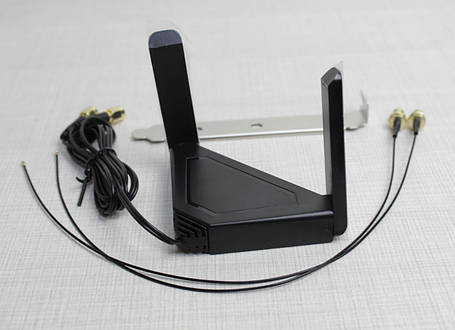 Комплект монтажу модуля Wi-Fi M.2 ПК задня планка + виносна антена 2 діапазонна, фото 1