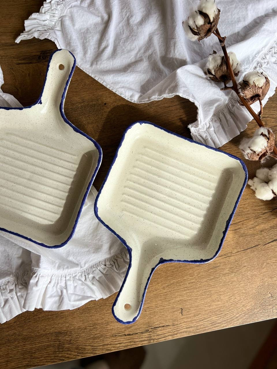 Блюдо для подачі Сковорідка Синій Лофт, фото 1