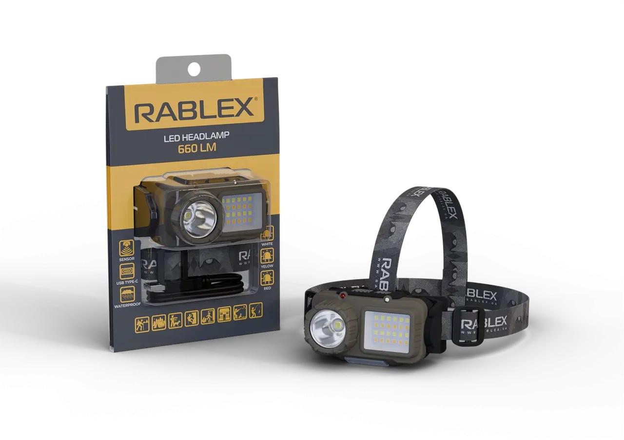 Ліхтар акумуляторний налобний Rablex RB 953 LED ліхтарик 11 режимів роботи