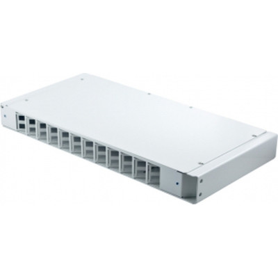 Патч-панель оптична 1U, SC, сплайс касети S400-A Crosver (FOB 19/1-400A/24-1-24-SC)-Гарантія!, фото 1