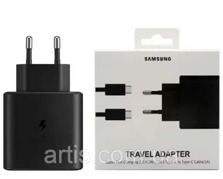Зарядний пристрій для Samsung USB-C Super Charger з кабелем 45 W