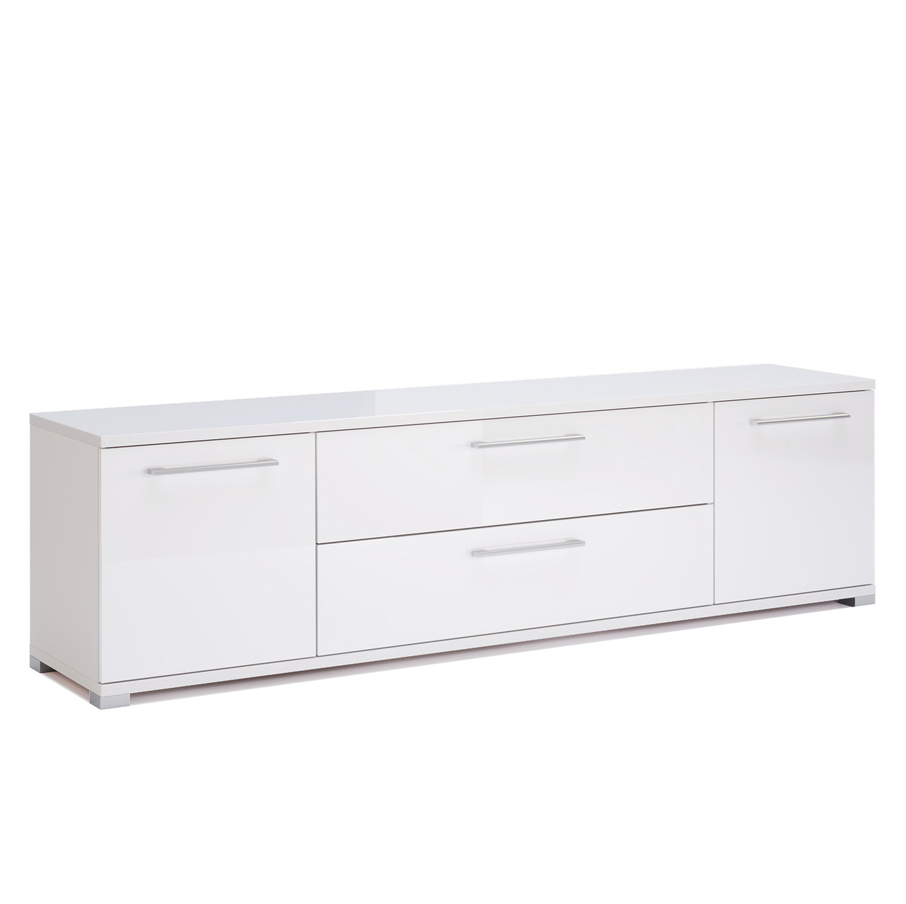 Стильна довга тумба під телевізор тв 190 см біла глянцева з шухлядами в спальню вітальню Фемелі Миро-Марк