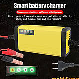 Зарядний пристрій 12В для автомобільних мотоциклетних акумуляторів свинцево-кислотних AGM VRLA гелевих з LCD дисплеєм 12V, фото 7