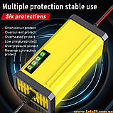 Зарядний пристрій 12В для автомобільних мотоциклетних акумуляторів свинцево-кислотних AGM VRLA гелевих з LCD дисплеєм 12V, фото 8