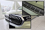 Захисна накладка заднього бампера для Skoda Superb Combi 4 2024+ (чорна нерж.сталь), фото 8