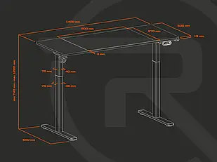 Геймерський стіл Rapture ALTAR 200 чорний