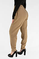 Жіночі зимові штани з полірованого велюру Штани на хутрі під манжет M-2XL Бежевий колір, фото 2