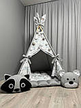 Вігвам для дітей Ведмежа на хмаринці 6 БОНБОН Повний комплект, вігвам для хлопчика, дитяча палатка, вігвам для дівчинки, вігвам, фото 2