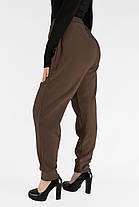 Жіночі зимові штани з полірованого велюру Штани на хутрі під манжет M-2XL Коричневий колір, фото 5