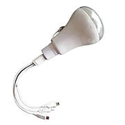 Ліхтар акумуляторна лампа CClamp CL502 LED лампа ліхтарик сонячна панель 2 режими роботи