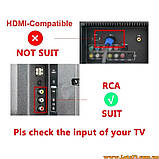 Перехідник HDMI в AV RCA адаптер для підключення ноутбуків ігрових приставок до старих телевізорів проекторів підтримка 1080p, фото 4