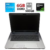 Ноутбук Б-клас Medion Akoya P7624/ 17.3" 1600x900/ i3-2350M/ 6GB RAM/ 500GB HDD/ GT 630M 1GB/ АКБ 0%